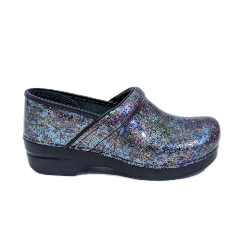 Dansko Professional Clogs Women Work Shoes EU 42 Patent Leather metallic ink
